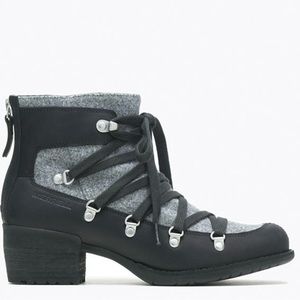 NEW Merrill SHILOH II Warm Boot Winter Fashion Grey Black Leather J004420